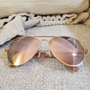 AE Rose Gold Mirrored Aviator Sunglasses